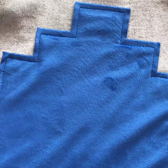 Cavermpt Silver Long Sleeve Sweatshirt Blue Geometric Print - Picture 2 of 16